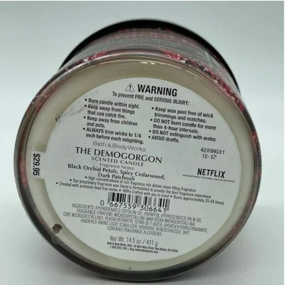 Stranger Things Demogorgon Candle BBW 3 wick candle - NWT - Picture 2 of 2